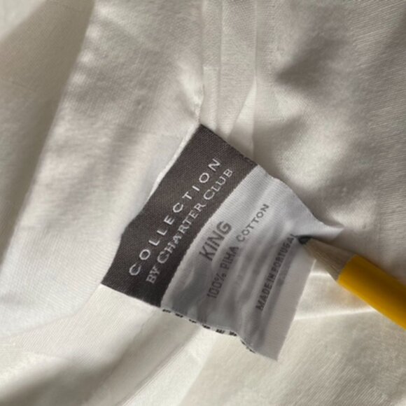 Hotel Collection White Stripe Damask Duvet Cover Size KING - Picture 4 of 4